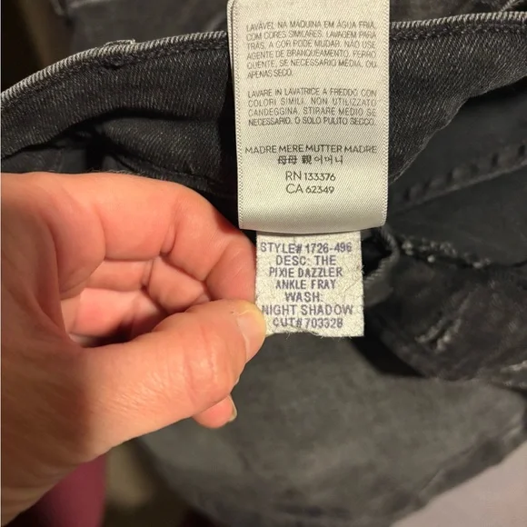 Mother Pixie Dazzler Ankle Fray in Night Shadow - Picture 4 of 4